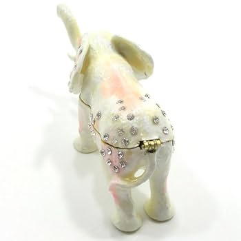 Amazon.co.jp: 白象 ゾウ 置物 ラインストーン装飾 かわいい